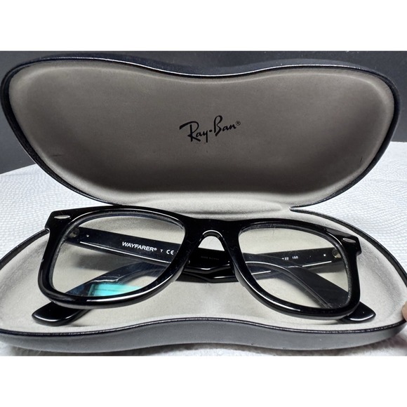 RAY-BAN RB 4340-V 2000 WAYFARER BLACK AUTHENTIC FRAMES EYEGLASSES 50-22 - Picture 2 of 5